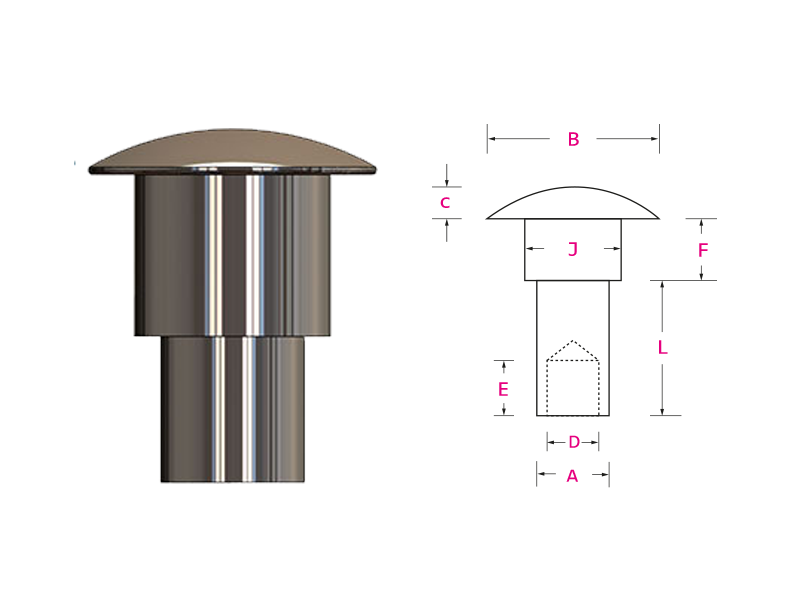 Custom Shoulder Rivet